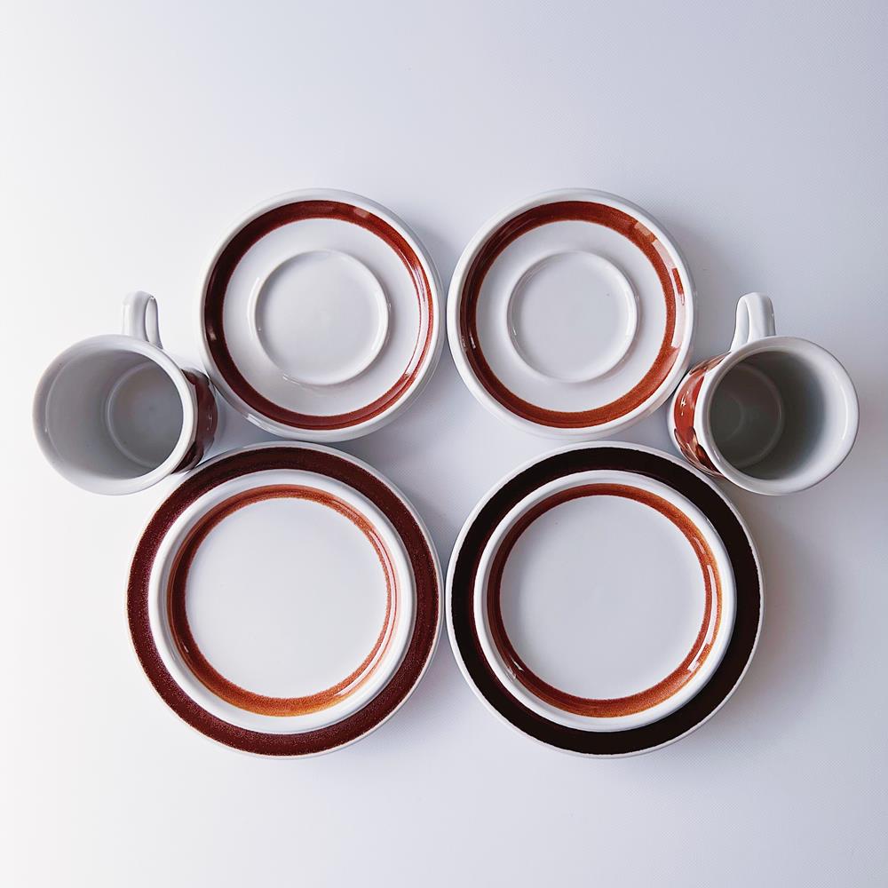 ウラ・プロコッペ Ulla Procope アラビア Arabia ロスマリン Rosmarin コーヒーカップ&ソーサー&ケーキプレート トリオセット 2客セット 5R10O065