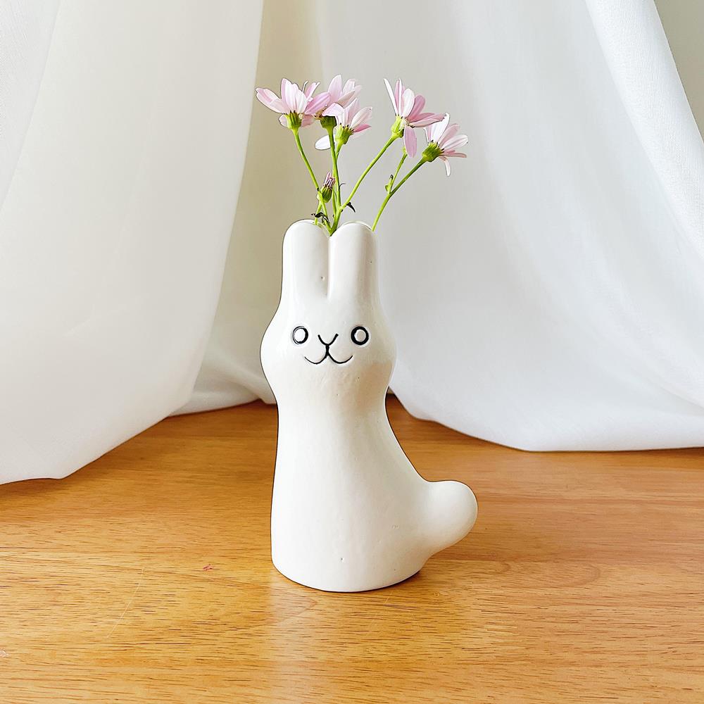鹿児島睦　En Liten Van  ウサギ　フラワーベース　ピンク　花瓶うさぎ✖️値下げ不可