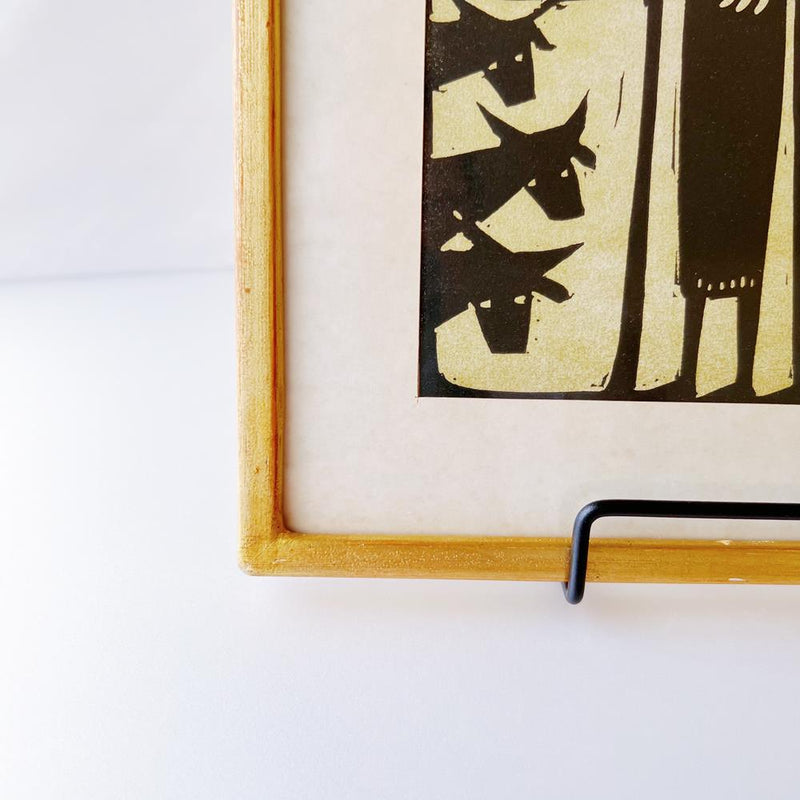 オーケ・ホルム Ake Holm 羊小屋でのできごと　リトグラフ 版画  5R4A090