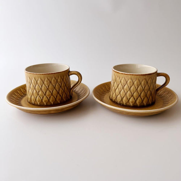 【訳あり】イェンス・クイストゴー Jens Harald Quistgaard レリーフ Relief ティー カップ&ソーサー 2客 5R8A028