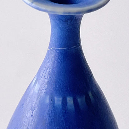 【訳あり】スティグ・リンドベリ Stig Lindberg グスタフスベリ Gustavsberg  一点もの！  青の花瓶　ミニチュア　5R10O005