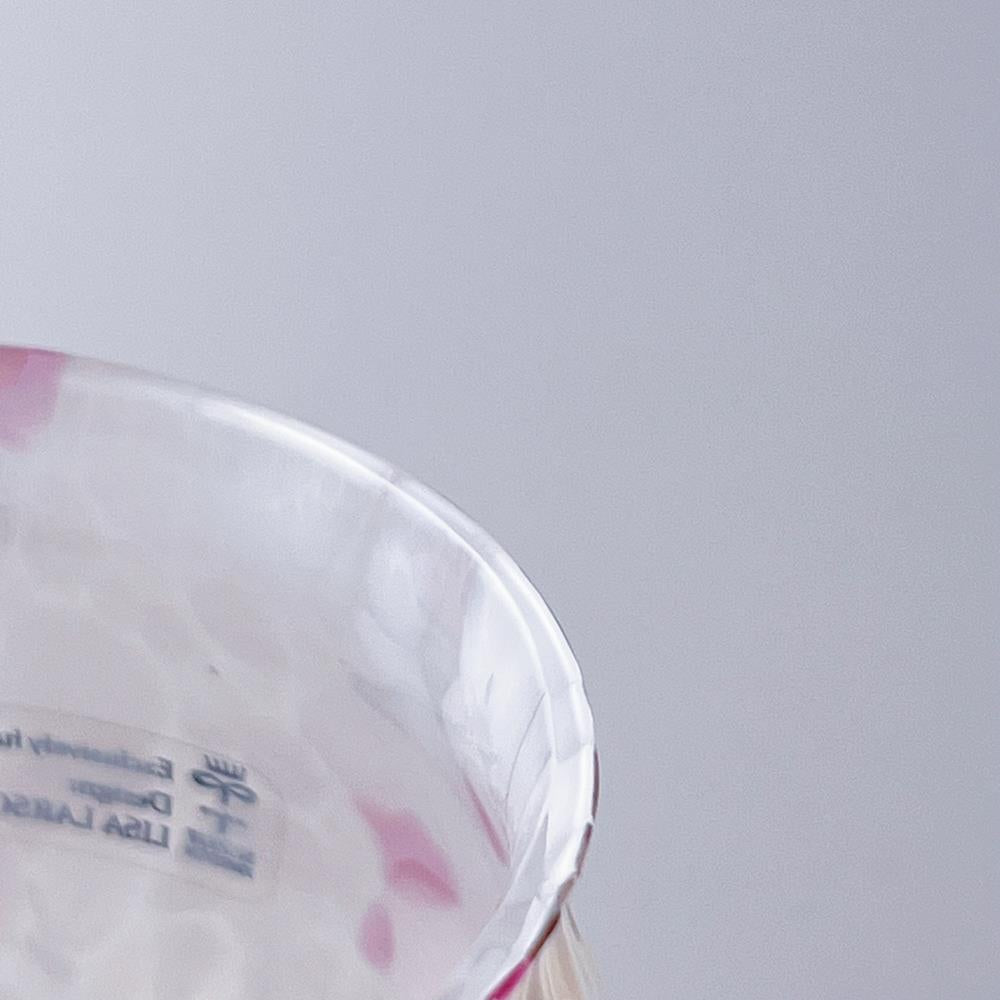 【訳あり】リサ・ラーソン Lisa Larson SKRUF社  白とピンク  キャンドルホルダー 花瓶 5R10O006