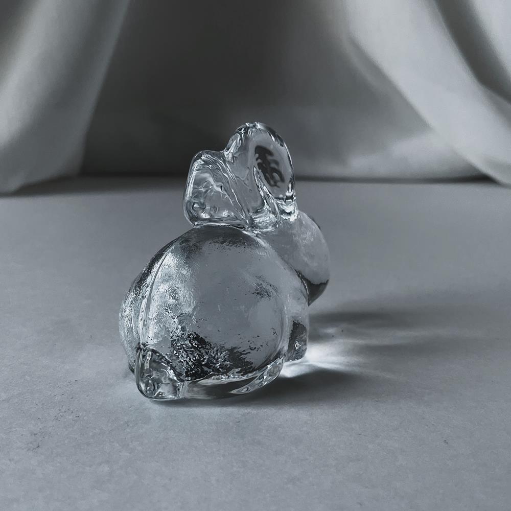 ウサギのオブジェ  クリスタルガラス　リンズハンマル工房   3R9S038