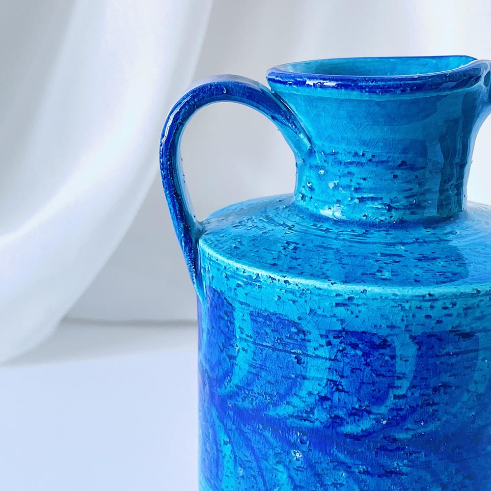 青のシャモットの花瓶/フラワーベース 5R3F166