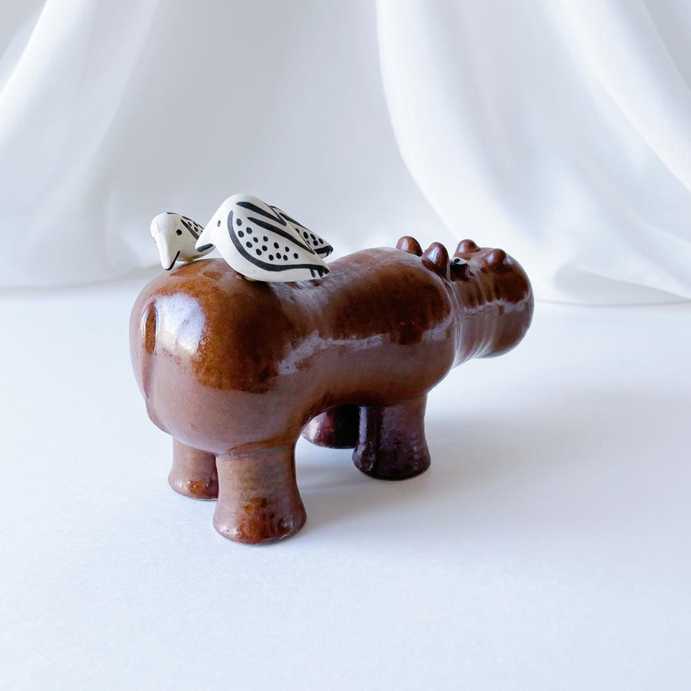 リサラーソン カバと小鳥 Lisa Larson