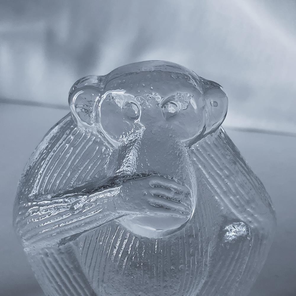 リサラーソン Lisa Larson クリスタルガラス 猿 サル ロイヤルクローナ