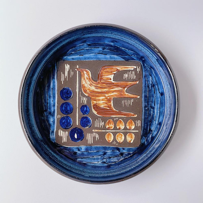 オッレ・アルベリウス Olle Alberius ウプサラエクビー  鳥の絵皿　器 5R2F037