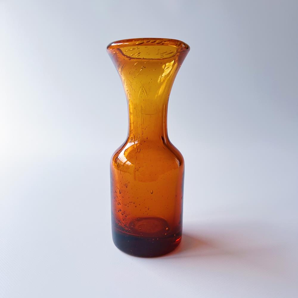 エリック・ホグラン Erik Hoglund ボダ Boda 細身の花瓶 デカンタ型   飴色  アンバーカラー 5R3F085