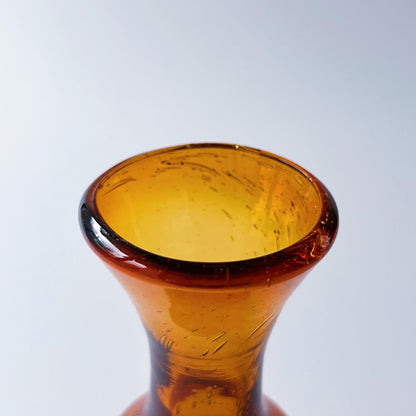 エリック・ホグラン Erik Hoglund ボダ Boda 細身の花瓶 デカンタ型   飴色  アンバーカラー 5R3F085