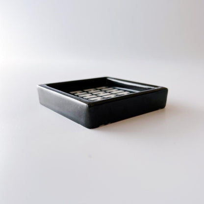 スティグ・リンドベリ Stig Lindberg グスタフスベリ Gustavsberg  ドミノ Domino 白黒 絵皿  灰皿  アッシュトレイ      5R3F114