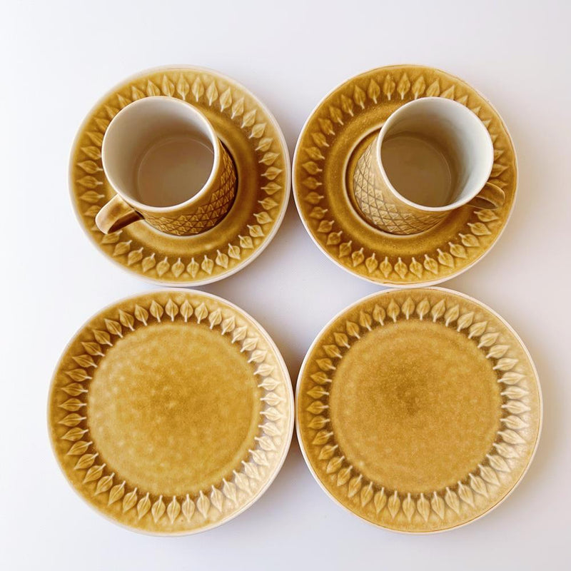 イェンス・クイストゴー Jens Harald Quistgaard レリーフ Relief  コーヒーカップ&ソーサー&プレート  トリオ  2客セット    5R3F150