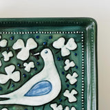 シルヴィア・レウショヴィウス Sylvia Leuchovius ロールストランド Rorstrand 陶板 飾り皿　白い鳥 3