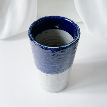 インガー・パーソン Inger Persson ロールストランド Rorstrand 紺の帯の花瓶  スタジオ作品 3R5M009